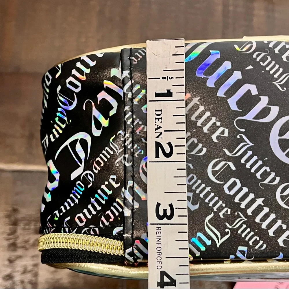 NWT Juicy Couture Holographic Logo Cosmetic Bag Set | NWT | Makeup Travel Y2K - Picture 13 of 14